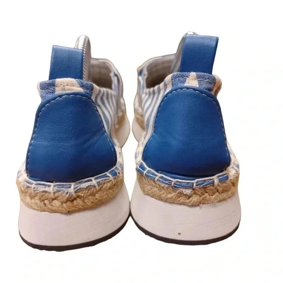 United Colors Of Benetton Espadrilles  Blue And White Size 36 - Picture 3 of 8